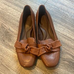 Brown Leather Women's Loafers